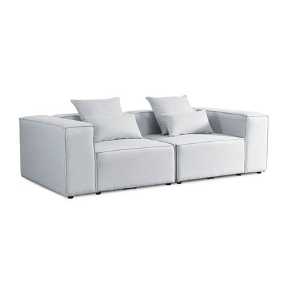 Home Deluxe Modulares Sofa VERONA S - 240 x 120 cm Hellgrau