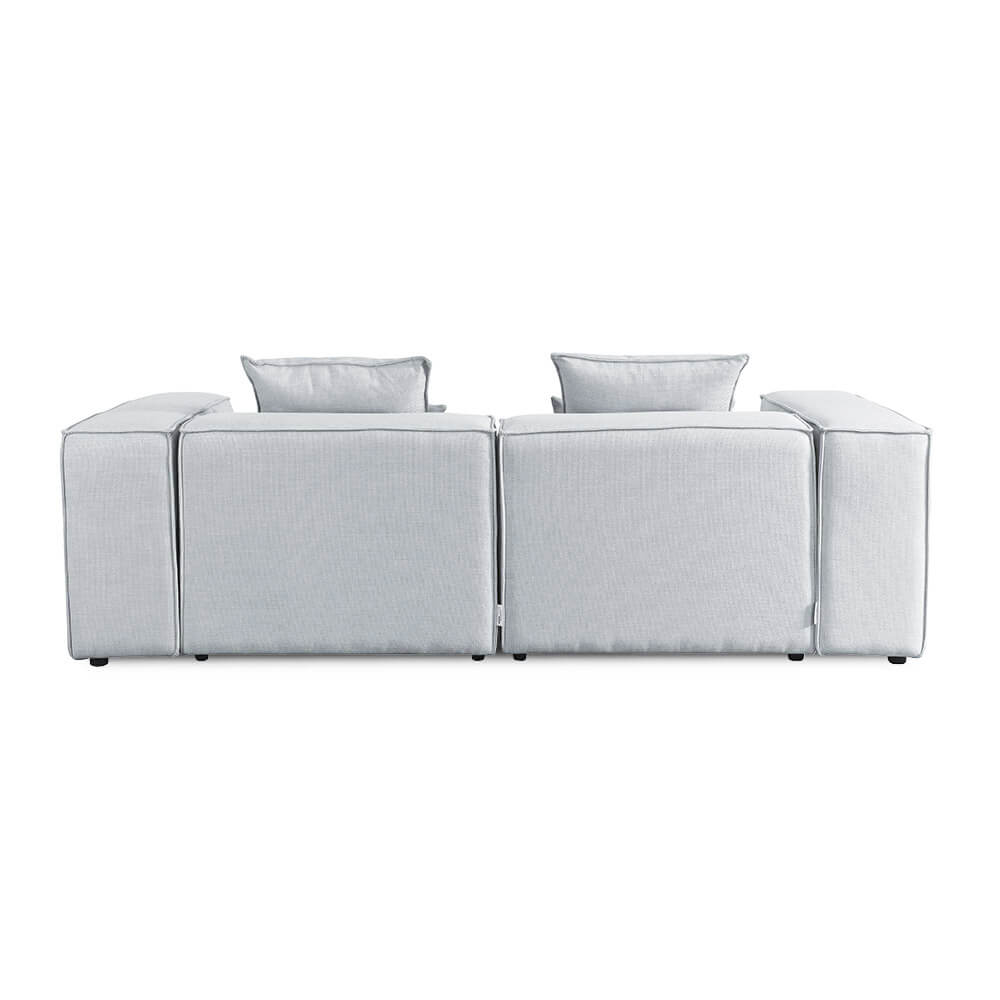 Home Deluxe Modulares Sofa VERONA S - 240 x 120 cm Hellgrau