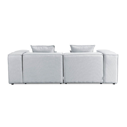 Home Deluxe Modulares Sofa VERONA S - 240 x 120 cm Hellgrau