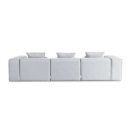 Home Deluxe Modulares Sofa VERONA L - 327 x 207 cm Hellgrau