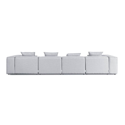 Home Deluxe Modulares Sofa VERONA XL - 414 x 207 cm Hellgrau