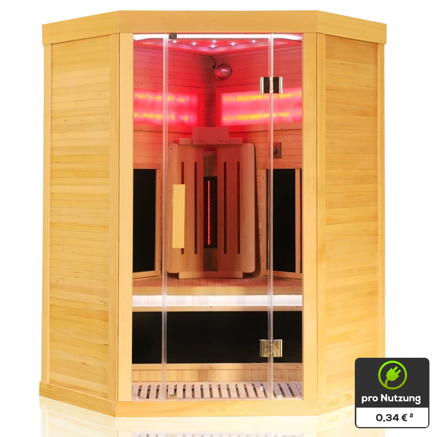 Dewello Infrarotkabine SALTCOATS 120cm x 120cm bei TroniTechnik