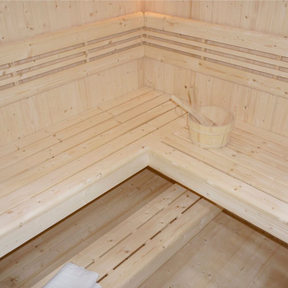 Home Deluxe Traditionelle Sauna SHADOW XL BIG - 200 x 200 cm für 6 Personen