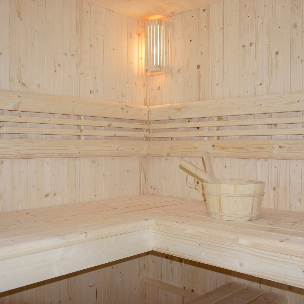 Home Deluxe Traditionelle Sauna SHADOW XL BIG - 200 x 200 cm für 6 Personen