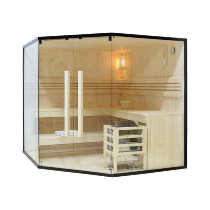 Home Deluxe Traditionelle Sauna SHADOW XL BIG - 200 x 200 cm für 6 Personen