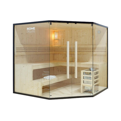 Home Deluxe Traditionelle Sauna SHADOW XL BIG - 200 x 200 cm für 6 Personen