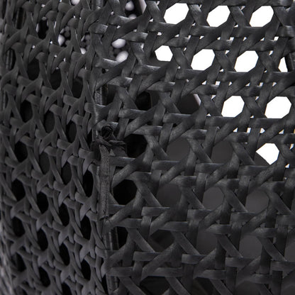 Home Deluxe Polyrattan Hängesessel nur Korb und Kissen TWIN - Schwarz
