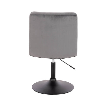 Home Deluxe Barhocker höhenverstellbar 8er Set ACE - Samt Hellgrau
