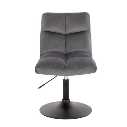 Home Deluxe Barhocker höhenverstellbar 6er Set ACE - Samt Hellgrau