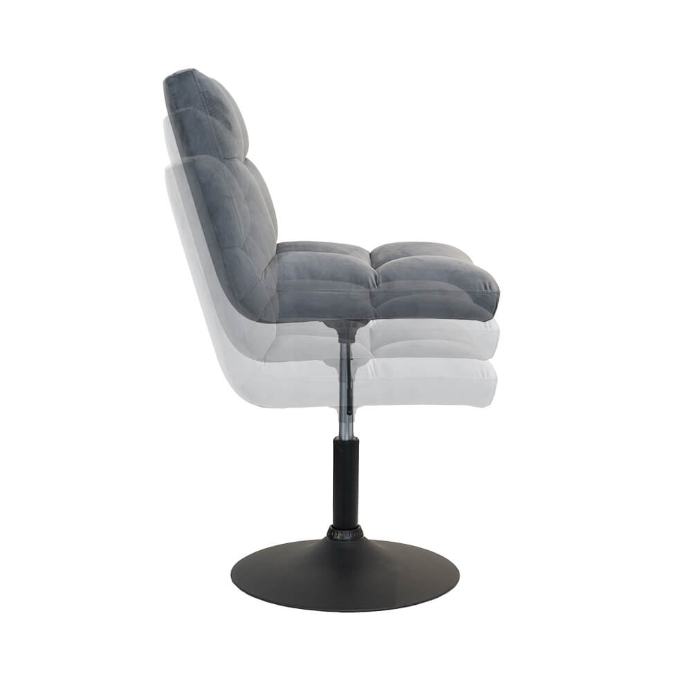 Home Deluxe Barhocker höhenverstellbar 8er Set ACE - Samt Hellgrau