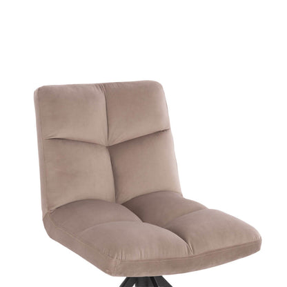 Home Deluxe Esszimmerstuhl drehbar Samt NODA – 8er Set Hellbraun