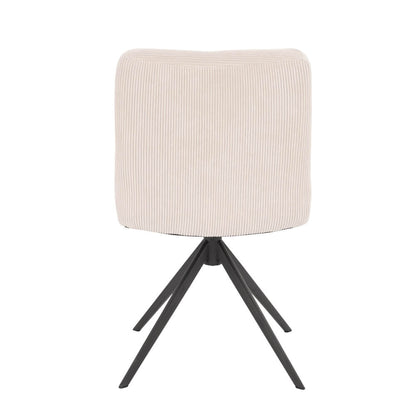 Home Deluxe Esszimmerstuhl drehbar CordNODA – 8er Set Creme