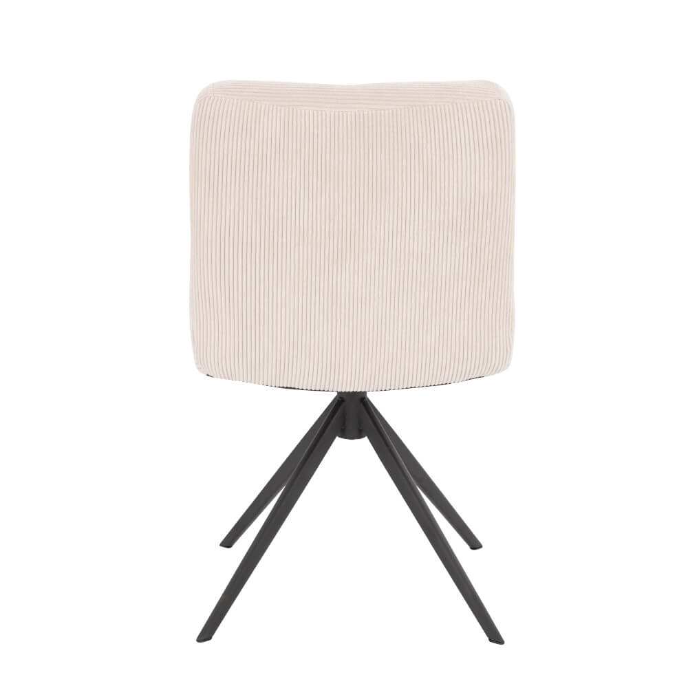 Home Deluxe Esszimmerstuhl drehbar CordNODA – 6er Set Creme