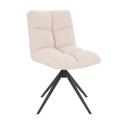 Home Deluxe Esszimmerstuhl drehbar CordNODA – 6er Set Creme