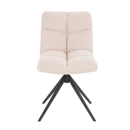 Home Deluxe Esszimmerstuhl drehbar CordNODA – 6er Set Creme