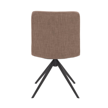 Home Deluxe Esszimmerstuhl drehbar Webstoff NODA – 8er Set Grau / Braun