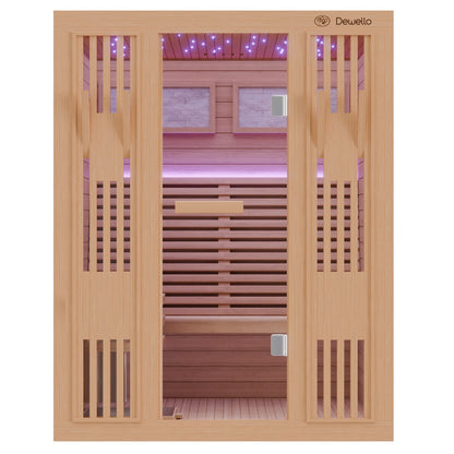 Dewello Finnische Sauna MINTO 150cm x 130cm bei TroniTechnik