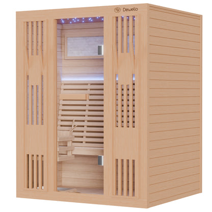 Dewello Finnische Sauna MINTO 150cm x 130cm bei TroniTechnik