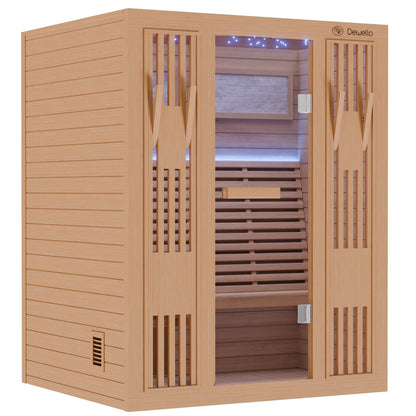Dewello Finnische Sauna MINTO 150cm x 130cm bei TroniTechnik