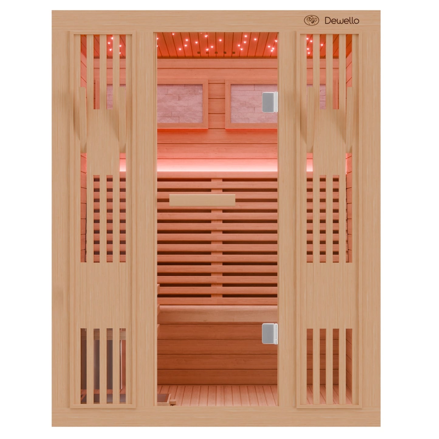 Dewello Finnische Sauna MINTO 150cm x 130cm bei TroniTechnik