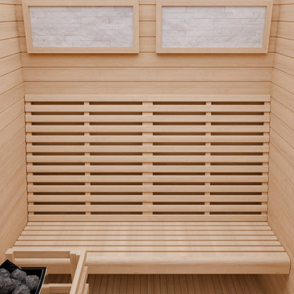 Dewello Finnische Sauna MINTO 150cm x 130cm bei TroniTechnik