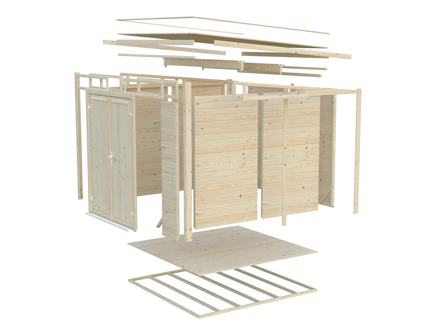 Palmako Elias 4,9 m2 - Hellbraun tauchgrundiert