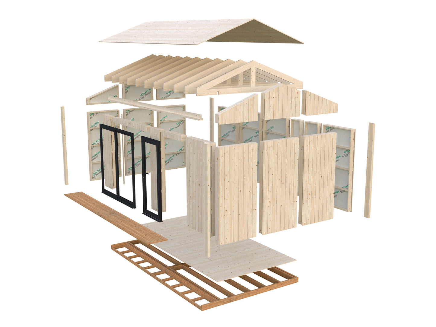 Palmako Rebekka 13,6 m2 - Naturbelassen