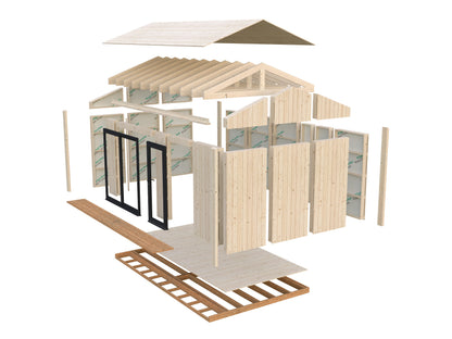 Palmako Rebekka 13,6 m2 - Naturbelassen