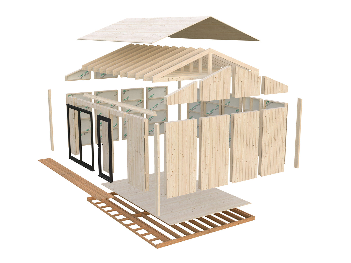 Palmako Rebekka 19,4 m2 - Naturbelassen