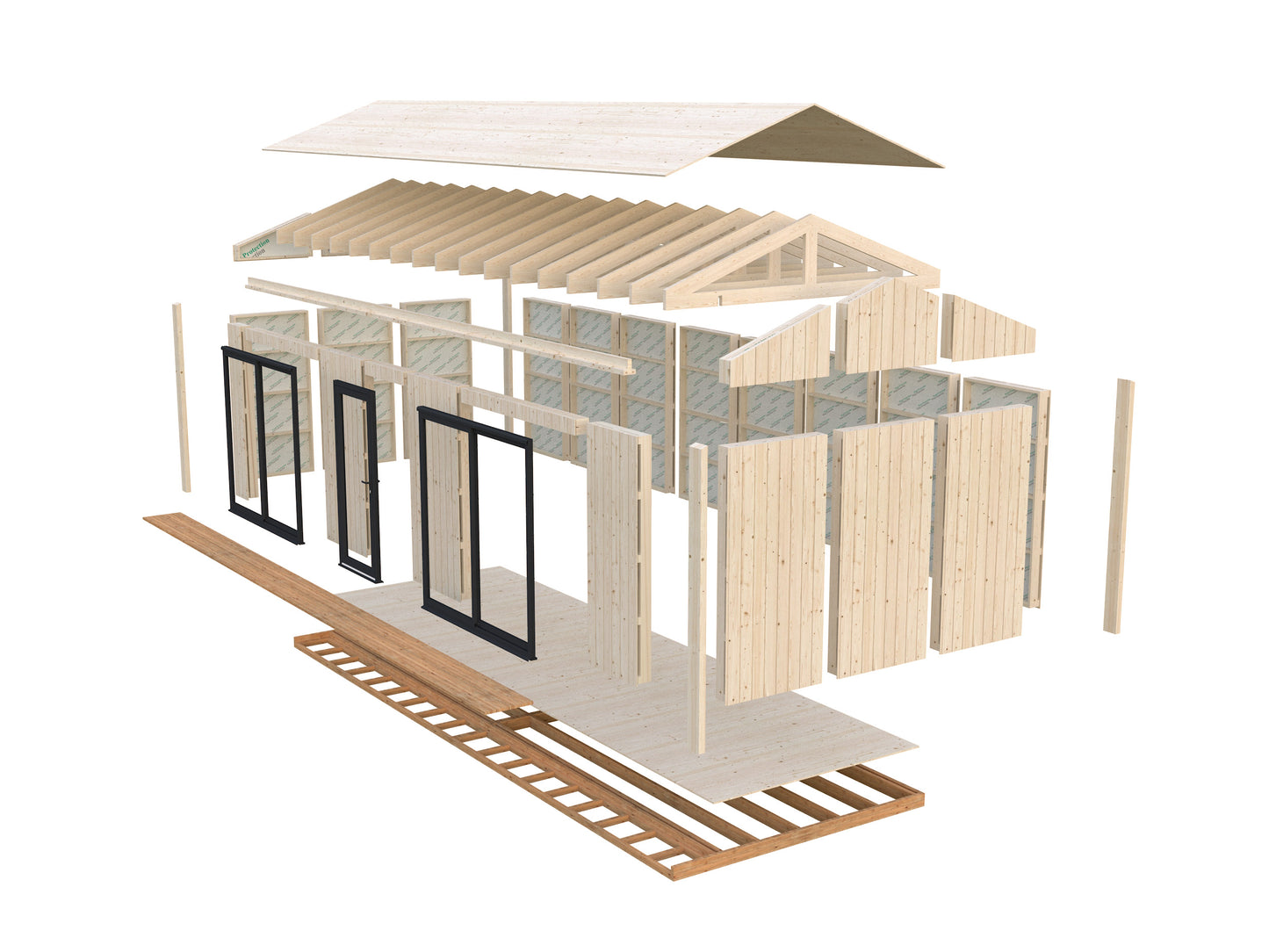 Palmako Rebekka 22,4 m2 - Naturbelassen