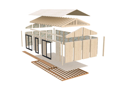 Palmako Rebekka 31,8 m2 - Naturbelassen