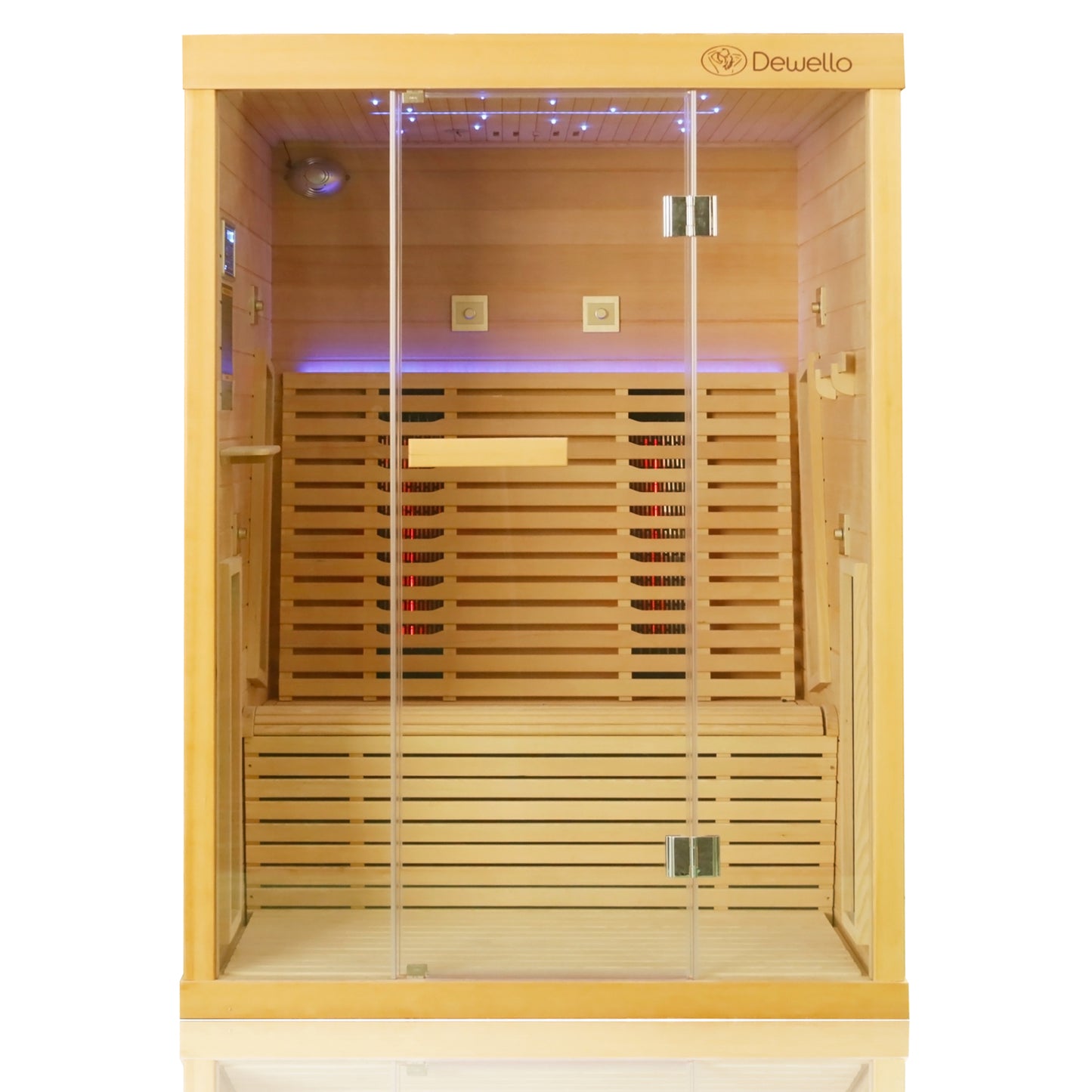 Dewello Infrarotkabine PALERMO 135x120 Vollspektrum bei TroniTechnik