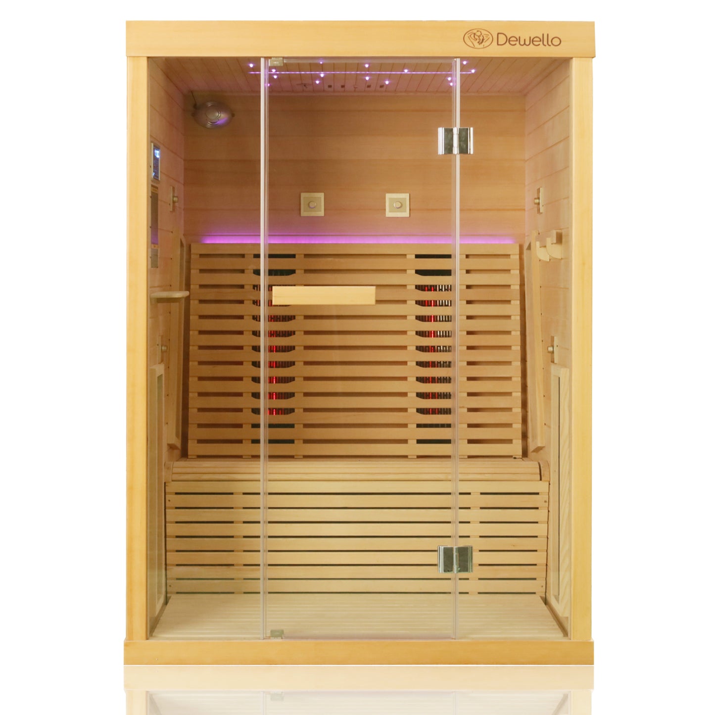 Dewello Infrarotkabine PALERMO 135x120 Vollspektrum bei TroniTechnik