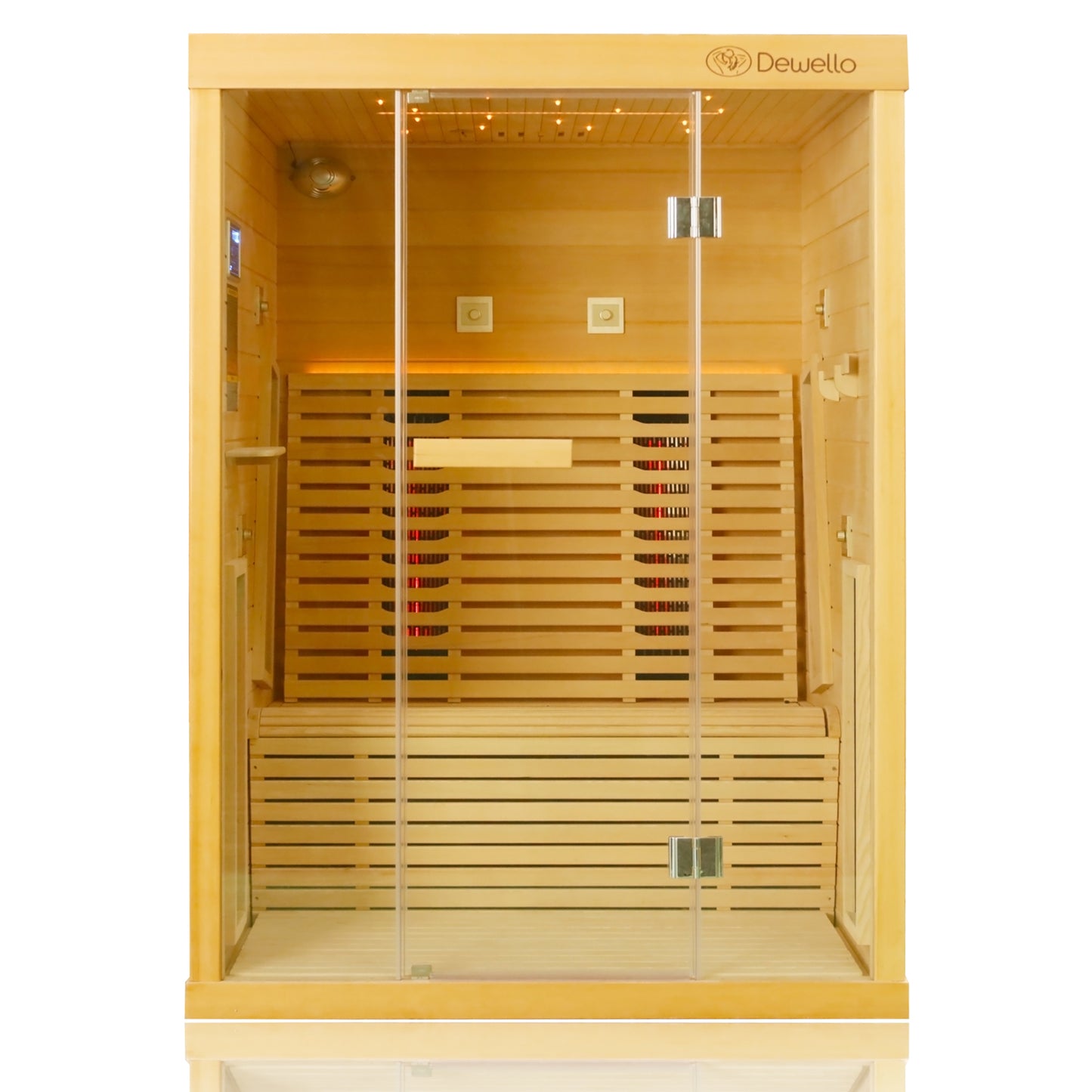 Dewello Infrarotkabine PALERMO 135x120 Vollspektrum bei TroniTechnik