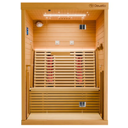 Dewello Infrarotkabine PALERMO 135x120 Vollspektrum bei TroniTechnik