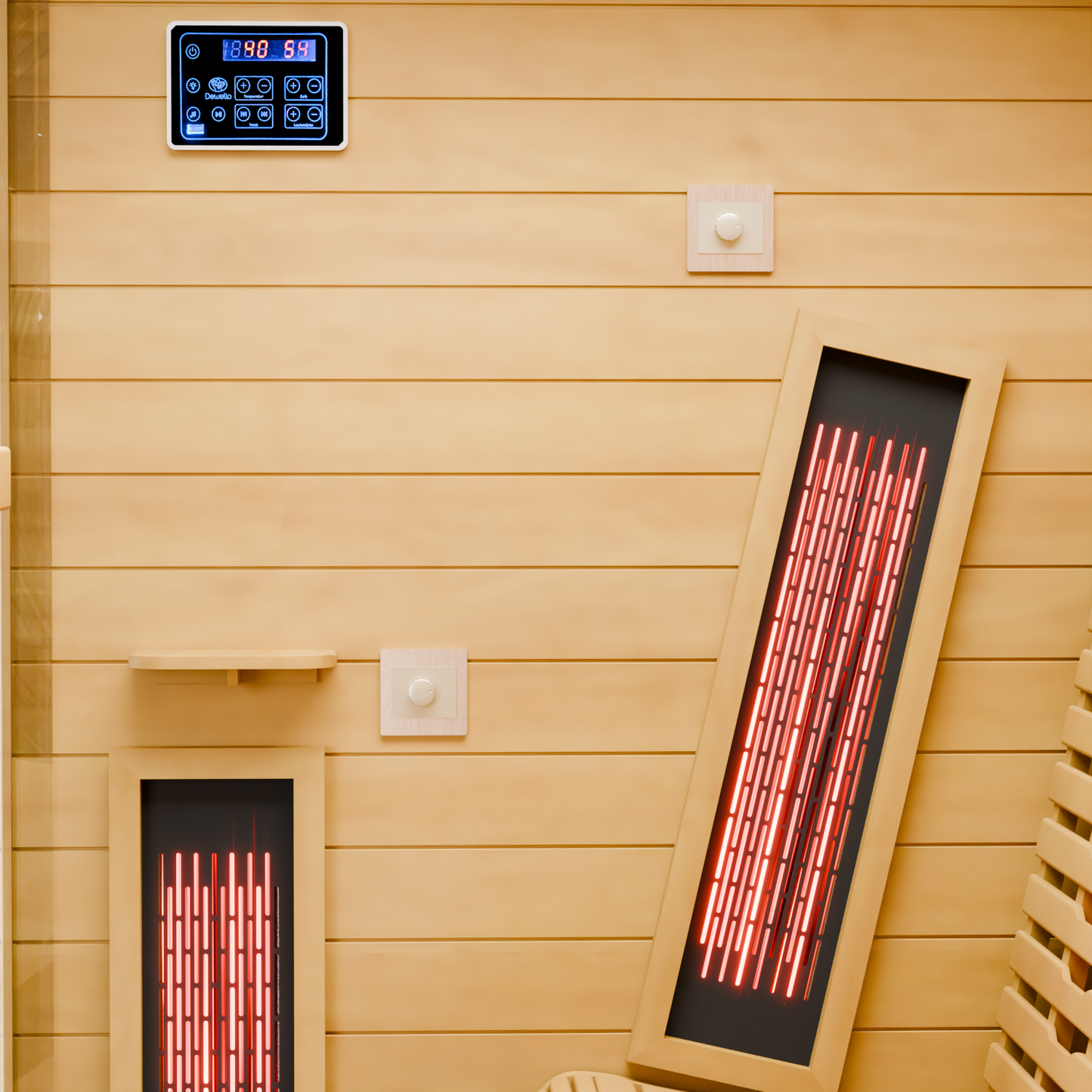 Dewello Infrarotkabine PALERMO 135x120 Vollspektrum bei TroniTechnik