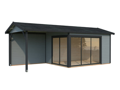 Palmako Amanda 11,2+7,8 m2 Slide Plus - Naturbelassen