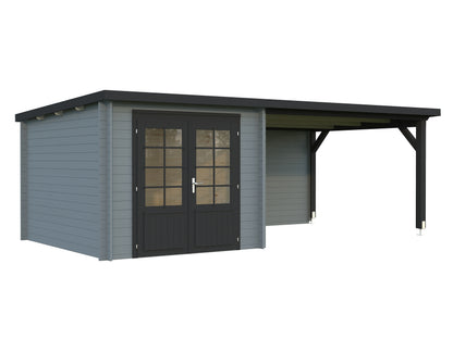 Palmako Ella 6,9+10,0 m2 - Grau tauchgrundiert