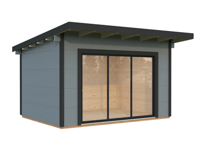 Palmako Grace 11,2 m2 - Lackiert hellgrau RAL7042 + anthrazit RAL7016