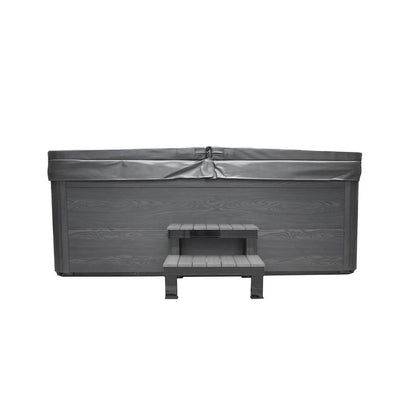 Home Deluxe Outdoor Whirlpool mit Treppe und Thermoabdeckung SUNSET - 220 x 156 cm für 3 Personen