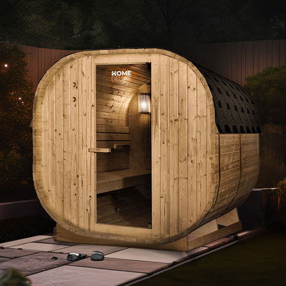 Home Deluxe Outdoor Sauna CUBE XL - 184 x 220 cm für 6 Personen