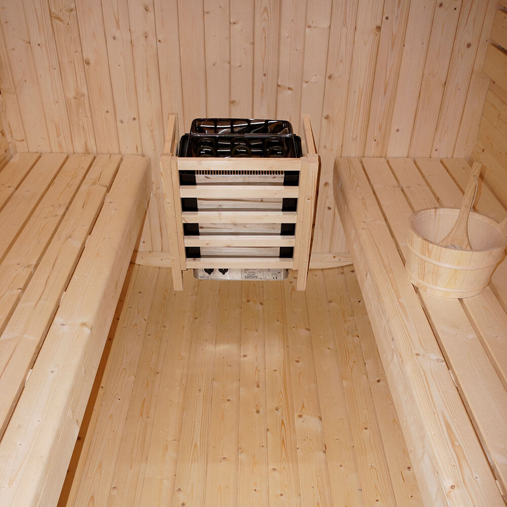 Home Deluxe Outdoor Sauna CUBE DELUXE L - 184 x 220 cm für 4 Personen