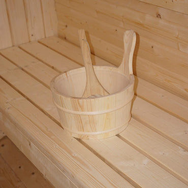Home Deluxe Outdoor Sauna CUBE M - 184 x 120 cm für 2 Personen