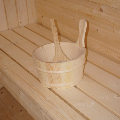 Home Deluxe Outdoor Sauna CUBE M - 184 x 120 cm für 2 Personen