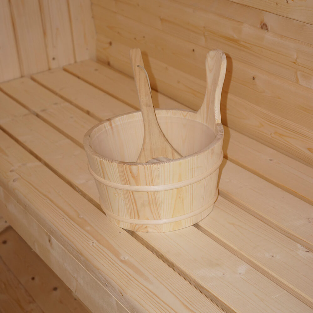 Home Deluxe Outdoor Sauna CUBE DELUXE L - 184 x 220 cm für 4 Personen
