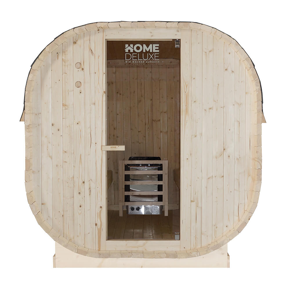 Home Deluxe Outdoor Sauna CUBE XL - 184 x 220 cm für 6 Personen