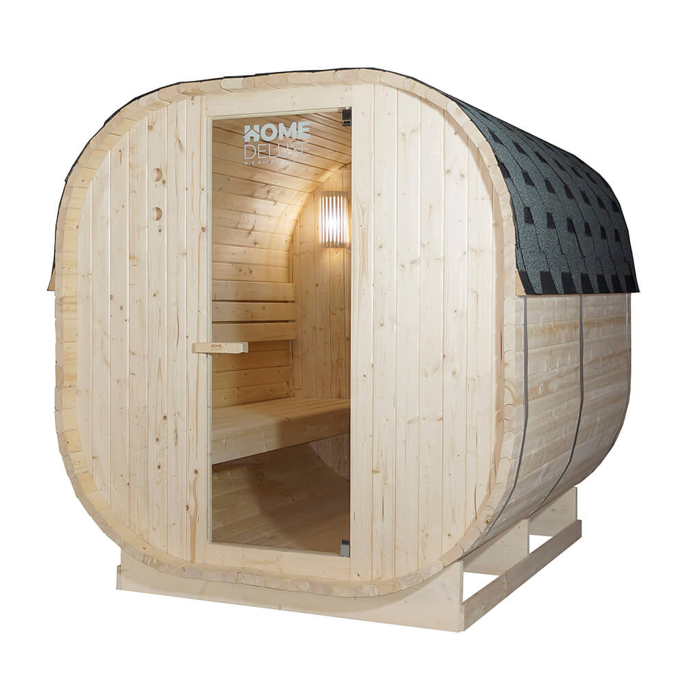 Home Deluxe Outdoor Sauna CUBE XL - 184 x 220 cm für 6 Personen