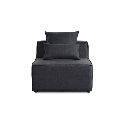 Home Deluxe Modulares Sofa Mittelsofa VERONA - 120 x 87 cm Anthrazit