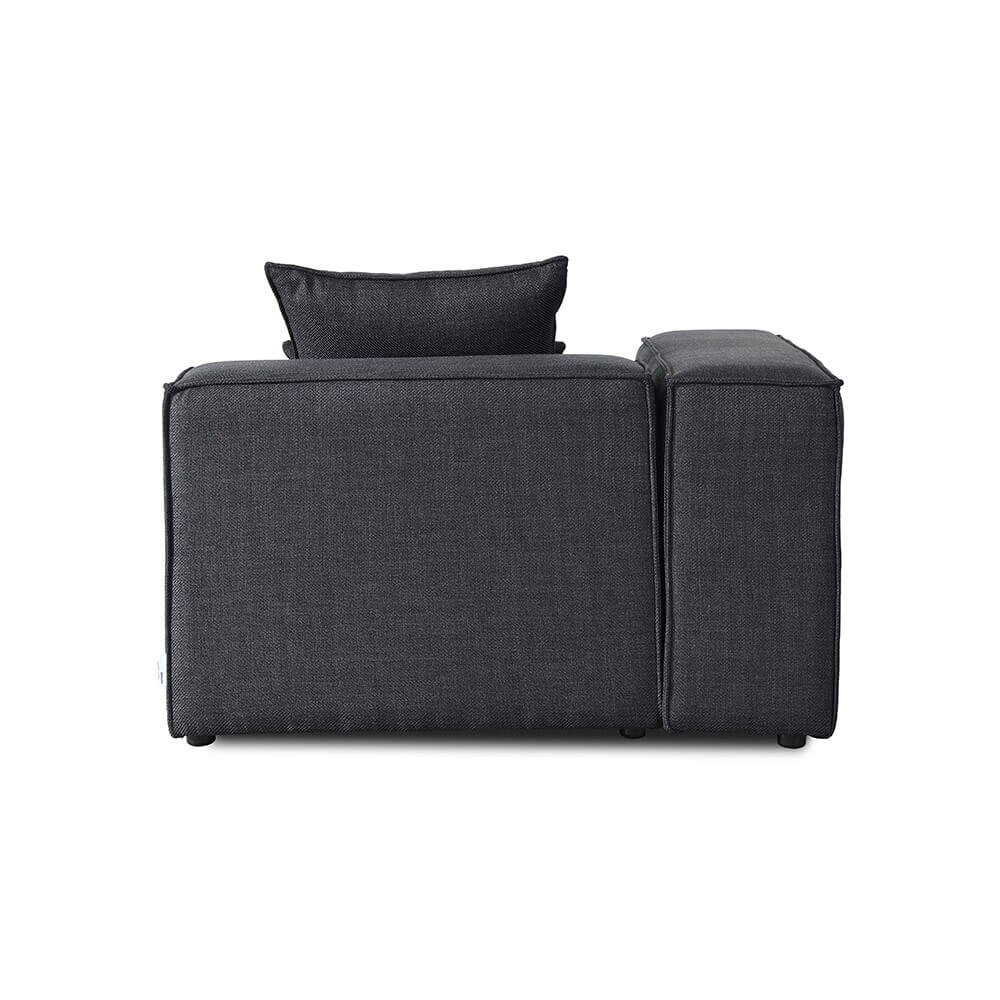 Home Deluxe Modulares Sofa Linkes Ecksofa VERONA - 120 x 70 cm Anthrazit