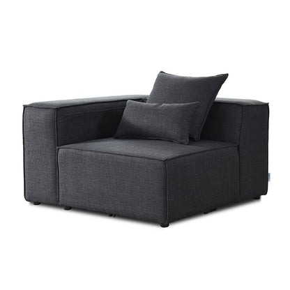 Home Deluxe Modulares Sofa Linkes Ecksofa VERONA - 120 x 70 cm Anthrazit